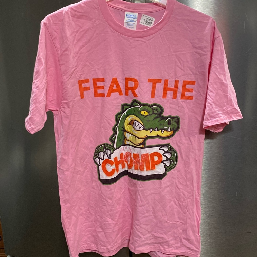 Pink T-Shirt, Fear The Chomp Alligator